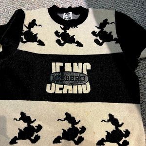 Vintage ICEBERG Jeans History Donald Duck sweater, unisex; one of a kind